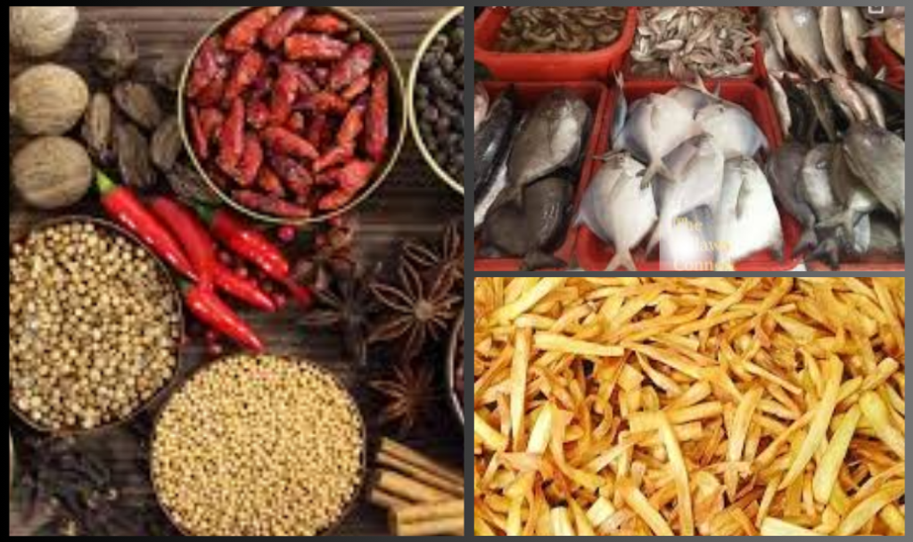 spices,seafood , sweet